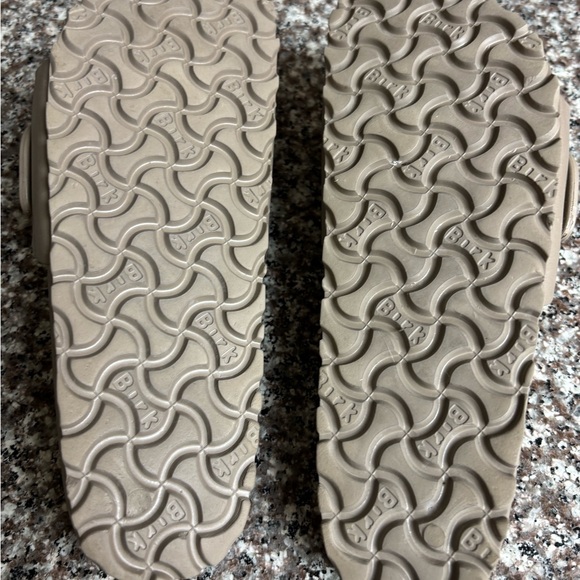 Birkenstock Taupe Slide Sandals with Oversized Buckle - Picture 4 of 4